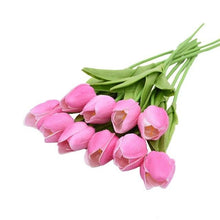 Load image into Gallery viewer, 10PCS PU Fake Tulips Real Touch beautiful and Eligant Flower Real Touch Bouquet For Wedding Decoration Flowers Home Garden Decor