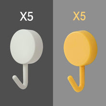 Load image into Gallery viewer, 10PCS Self Adhesive Wall Hook Strong Without Drilling Coat Bag Bathroom Door Kitchen Towel Hanger Hooks Home Storage Accessories Decorative Hooks Entrance Organizers with Self-Adhesive Hooks for Hanging Keys Towels