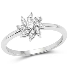 Load image into Gallery viewer, 0.18 Carat Genuine White Diamond 14K White Gold Ring (E-F-G Color, SI Clarity)
