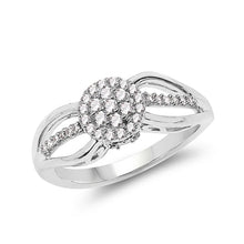 Load image into Gallery viewer, 0.25 Carat Genuine White Diamond 14K White Gold Ring (E-F Color, SI Clarity)