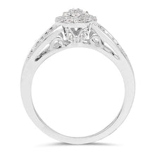 Load image into Gallery viewer, 0.25 Carat Genuine White Diamond 14K White Gold Ring (E-F Color, SI Clarity)
