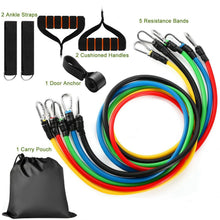 Load image into Gallery viewer, 11-Piece Set: Resistance Bands Set Fitness