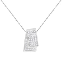 Load image into Gallery viewer, 14KT White Gold Diamond Box Pendant Necklace (1 cttw, H-I Color, SI2-I1 Clarity)