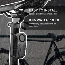 Load image into Gallery viewer, 113dB Wireless Vibration Motion Sensor Waterproof Bike Alarm with Remote