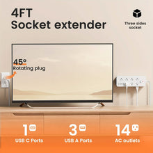 Load image into Gallery viewer, 18-Outlet Power Strip with USB & Type-C β Surge Protection