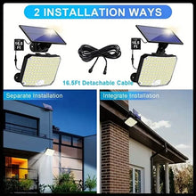将图片加载到图库查看器,118 LED Solar Motion Sensor Flood Lights with Remote Control