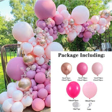 将图片加载到图库查看器,119 Pcs Peach Pink Rose Gold Latex Balloons For Wedding Birthday Valentine's Day Party Decorations Office Parties Baby Showers Girl Birthday Party Ballon Decoration IN Modern Style