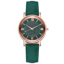 将图片加载到图库查看器,Womens Watches Bracelet Set Starry Sky Ladies Watch Casual Leather Student Quartz Wristwatch Luxury Fashion Minimalist Leather Strap Dress Analogue Quartz Round Elegant Watch