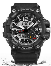 Load image into Gallery viewer, NEW Sport Analog-Digital Watch For Men and Woman Waterresistant 50M Professional Waterproof Quartz Large Dial Military Wristwatches With Night Mode