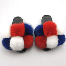 Load image into Gallery viewer, New SeasonSummer Women Slippers Faux Fur Slides For Women Fluffy Slippers House Shoes Woman Slippers Open Toe Fuzzy Fur Slippers Girls Fluffy House Slides Outdoor Indoor Slippers