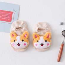 Load image into Gallery viewer, 1 Pair Cartoon Cotton Baby Rubber Sole Anti Slip Floor Socks For Newborn Girls And Boys Kids