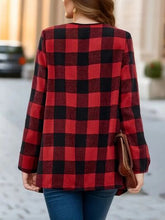 Load image into Gallery viewer, Elegant Plaid Open Front Long Sleeve Jacket Stylish & Cozy Lightweight Breathable Outerwear