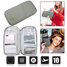 Load image into Gallery viewer, 12 Pocket Travel Passport Wallet