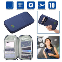 Load image into Gallery viewer, 12 Pocket Travel Passport Wallet