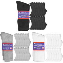 Load image into Gallery viewer, 12-Pairs: Cotton Non-Binding Diabetic and Circulatory Crew Socks