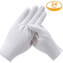Load image into Gallery viewer, 12-Pairs: White Cotton Gloves