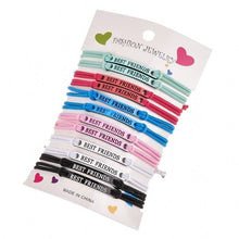 Load image into Gallery viewer, 12 pcs/set Charms Bracelet Couple Braided Adjustable Elastic Rope Chain Handmade Bracelets Adjustable Rope Matching Set Comfortable Bracelet Gift For Women Best Friend Matching Relationship Jewelry