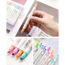 Load image into Gallery viewer, 12-Piece: Cute Double Head Fluorescent Pen Highlighters Set