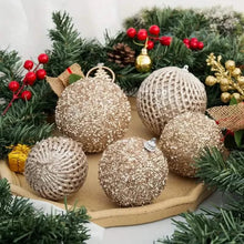 Load image into Gallery viewer, 12-Piece Set: Large Sparkling Glittering Sequins Foam Ball Ornaments