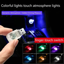Load image into Gallery viewer, 12-Pieces: Colorful Lights Car USB Atmosphere Lights