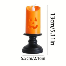 Load image into Gallery viewer, 12-Pieces: Halloween LED Pumpkin Chandelier Candles