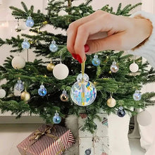 Load image into Gallery viewer, 12-Pieces: Multicolor Crystal Glass Christmas Balls Ornaments