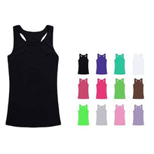 Load image into Gallery viewer, 12-Pieces: Women Ribbed Racerbacks Fitness Yoga Sleeveless Tank Top