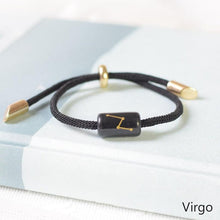 Load image into Gallery viewer, 12 Zodiac Bracelet Charm Jewelry Adjustable Braided Rope Couple Bracelets Handmade Navy String Bracelet With Metal Knot Men Women Braided Bracelets Gifts