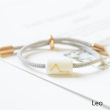 Load image into Gallery viewer, 12 Zodiac Bracelet Charm Jewelry Adjustable Braided Rope Couple Bracelets Handmade Navy String Bracelet With Metal Knot Men Women Braided Bracelets Gifts