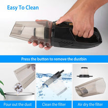 Load image into Gallery viewer, 120W 8000PA Handheld Cordless Car Vacuum Cleaner with Accessory kit