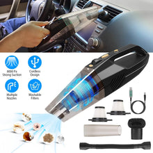 Load image into Gallery viewer, 120W 8000PA Handheld Cordless Car Vacuum Cleaner with Accessory kit