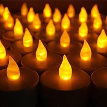 将图片加载到图库查看器,12/24/48pcs Flameless LED Tea light Tea Candles Wedding Light Romantic Candles Realistic Tea Lights Candles LED Tea light Candles Flickering Bright Tea lights Battery Operated Candles Flameless Candles Lights for Birthday Party Wedding Decorations