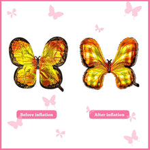 Load image into Gallery viewer, 123Pcs Orange Gray Blue Butterflly Foil Helium Balloons Arch Garland Birthday Decorations For Baby Shower Gender Reveal Party Decorations Hallowen Decoration Butterfly Ballons