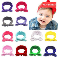 Load image into Gallery viewer, Baby Solid Bowknot Hairband Cute Soft Head Elastic Headband Princess Cute Headband Headwear Hair Accessories For Girls