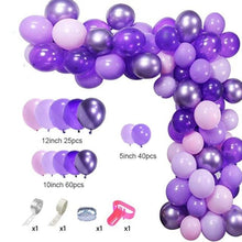 将图片加载到图库查看器,129Pcs Purple And Gold Balloons For Happy Birthday Foil Balloons Banner Circle Dots Garland Birthday Party Decorations Birtdhay Ballons Decoration