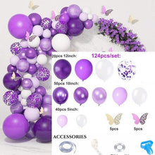 将图片加载到图库查看器,129Pcs Purple And Gold Balloons For Happy Birthday Foil Balloons Banner Circle Dots Garland Birthday Party Decorations Birtdhay Ballons Decoration