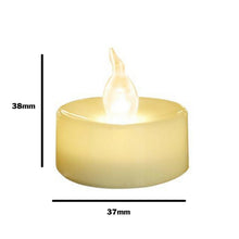 Load image into Gallery viewer, 12Pcs Battery Operated LED Tea Lights Candles Flameless Wedding Decor Realistic and Bright Flickering Holiday Gift Flameless LED Electric Candles for Seasonal & Festival Party Home Decoration