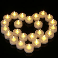 Load image into Gallery viewer, 12Pcs Battery Operated LED Tea Lights Candles Flameless Wedding Decor Realistic and Bright Flickering Holiday Gift Flameless LED Electric Candles for Seasonal & Festival Party Home Decoration