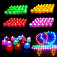 Load image into Gallery viewer, 12Pcs Electronic LED Tea Light Candles Flickering Bulb Battery Operated Flameless LED Tea Light for Seasonal & Festival Celebration Electric Fake Candle Realistic Battery-Powered Flameless Candles for Home Bedroom Party Wedding Festival Decor