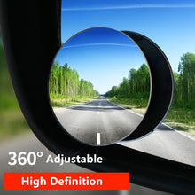 将图片加载到图库查看器,1/2PCS HD 360 Degree Wide Angle Adjustable Car Rear View Convex Mirror Auto Rearview Back Mirror Vehicle Blind Spot Rimless Automotive Blind Spot Mirrors Small Round Convex Adjustable 360°Rotate Wide Angle Car Rear View Side Mirror Wide Angle Mirror