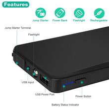Load image into Gallery viewer, 12V Car Jumper Starter 300A Peak 20000 mAh Battery Charger