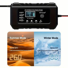 Load image into Gallery viewer, 12V Intelligent Pulse Repair Smart Battery Charger with LCD Display