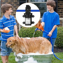 Load image into Gallery viewer, 12V Water Pump with 2 Hose Clamps 123PSI Self Priming Sprayer Pump