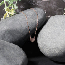 Load image into Gallery viewer, 14k Rose Gold Polished Mini Heart Necklace