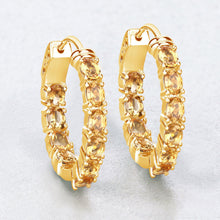 Load image into Gallery viewer, 3.20 Carat Genuine Citrine .925 Sterling Silver Earrings