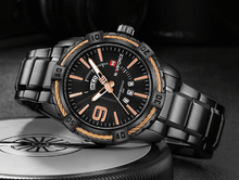 Load image into Gallery viewer, Men's Luxury Stainless steal Waterproof Watch With Day And Date Display Unique Design Perfect Gift In Modern Metal Men Wrist Watch Design