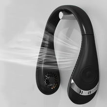 Load image into Gallery viewer, Lazy Outdoor Sports Portable Hanging Neck Fan Hanging Neck Fan USB Handheld Mute LED Digital Display Leafless Mini Electric Fan with LED Light 5 Gear Air Cooling Fans Digital Display Leafless Mini Electric Colorful
