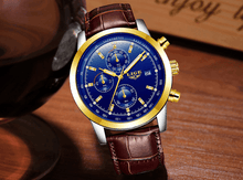 Load image into Gallery viewer, Men's Waterproof Watch With Chronometers Date Display And Fluorescent Pointers Excellent Look Perfect Gift