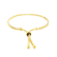 Load image into Gallery viewer, Adjustable Tennis Style Bracelet with Cubic Zirconia in Sterling Silver