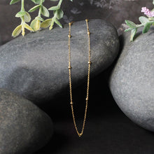 Load image into Gallery viewer, Bead Links Saturn Chain in 14k Yellow Gold (3.5mm)